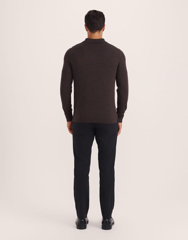 SABA - Franklin Merino Wool Long Sleeve Polo