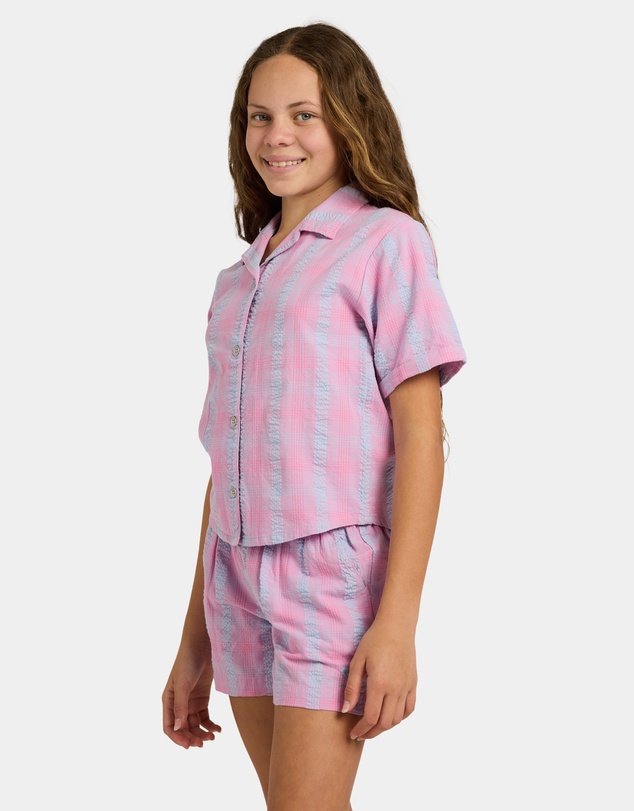 Roxy - Girls 8 to 16 Phoebe Check Woven Shorts