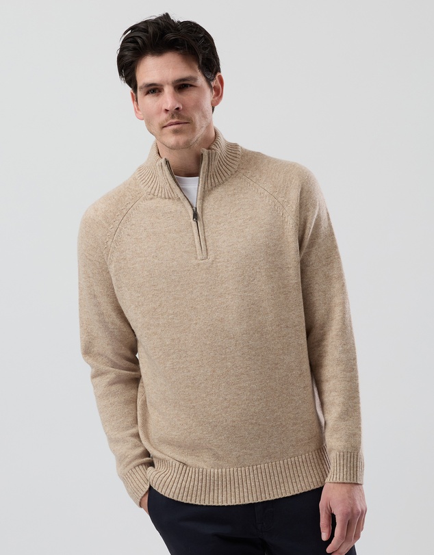 Wayver - Half Zip Wool Blend Knit