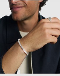 Nialaya Jewellery - Tennis Bracelet with Silver