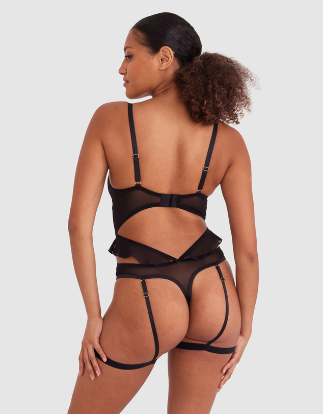 Bras N Things - Vamp Spell On You Push Up Bodysuit - Black