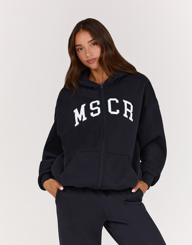 Muscle Republic - MSCR Collegiate Oversized Zip Up Hoodie