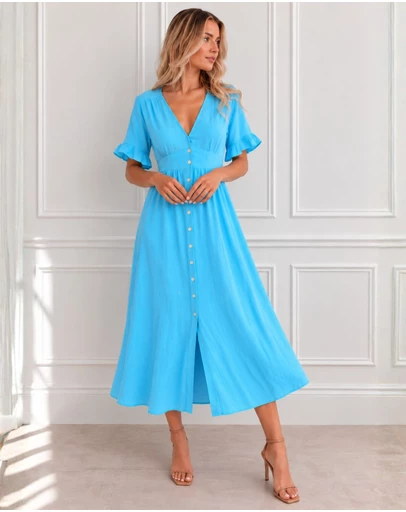 Esther & Co - Korbela Dress - Sky Blue