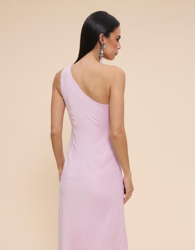 CHANCERY - Hallie Satin One Shoulder Drape Maxi Dress
