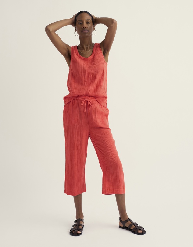 Seasalt - Tide Flow Double Gauze Crops in GOTS Organic Cotton