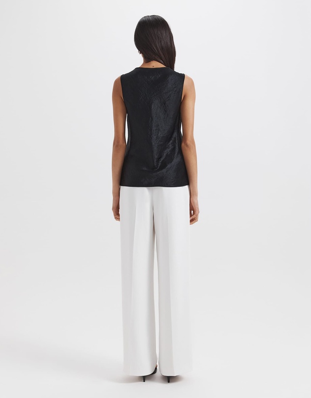 SABA - Ivana Crinkle Lace Detail Tank