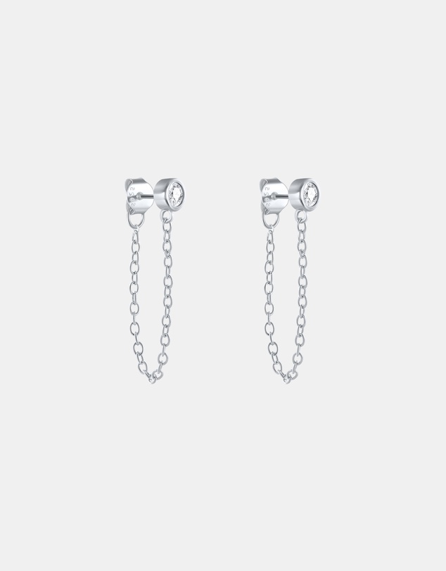 Pastiche - Silver Amber Earrings