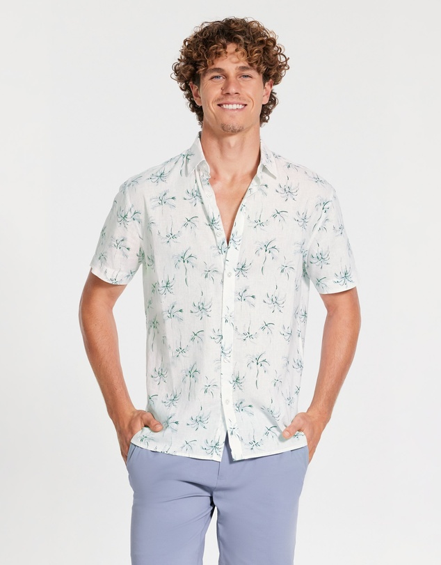 Tarocash - Neeson Linen Palm Shirt