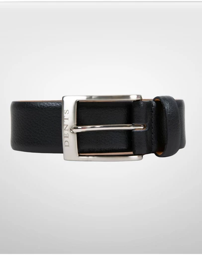 DENTS - Heritage Lined Matt Full-Grain Leather Belt with Satin Nickel Buckle