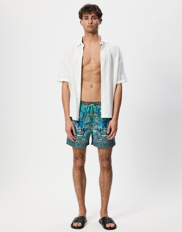 Camilla - Mid Length Boardshorts With Elastic Waist