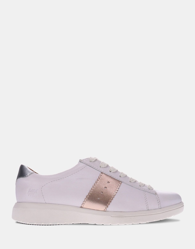 Mia Vita - Brooklyn Lace-Up Casual Sneaker - White