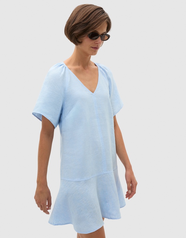 Seed Heritage - Core Linen Flutter Mini Dress