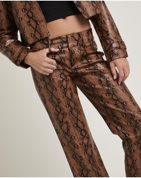 Alice In The Eve - Stassy Snake Faux Leather Pants