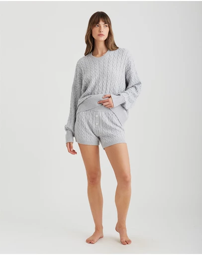 Papinelle - Cosy Cable Cotton Cashmere Short