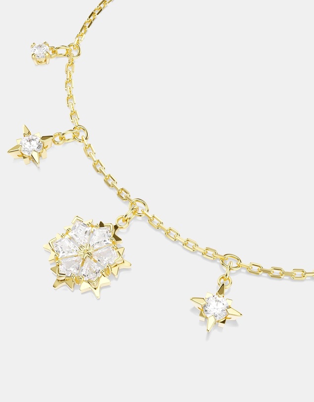 Swarovski - Magic Bracelet, Mixed Cuts, Snowflake, White, 18K Gold Finish