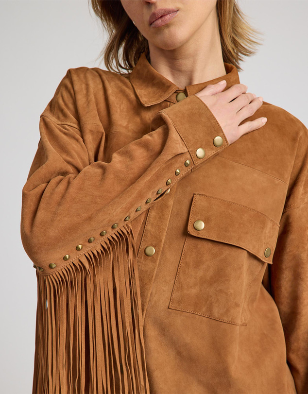 ONE TEASPOON - Daria Fringed Suede Jacket