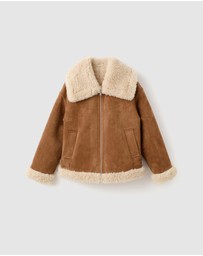 M.N.G - Faux-Shearling Suede Jacket