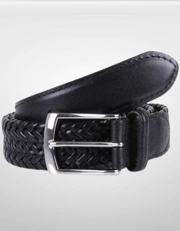 DENTS - Woven Stretch Plaited Leather Belt