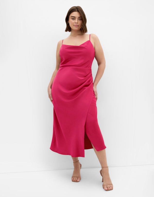 City Chic - Mali Cowl Neck Slip Dress
