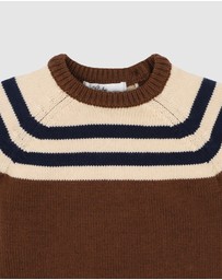 Bebe by Minihaha - Jake Raglan Stripe Knitted Jumper - Babies