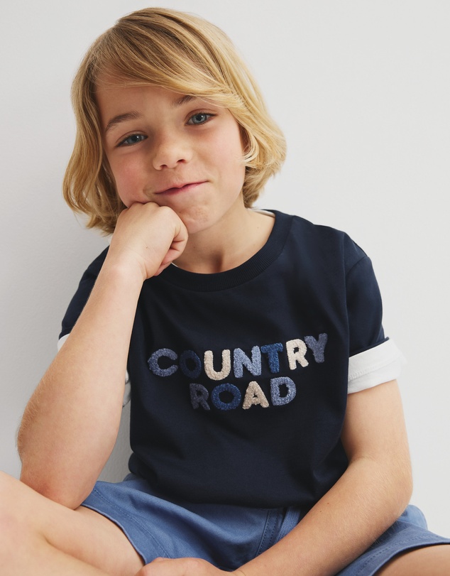 Country Road - Australian Cotton Short Sleeve Boucle T-shirt
