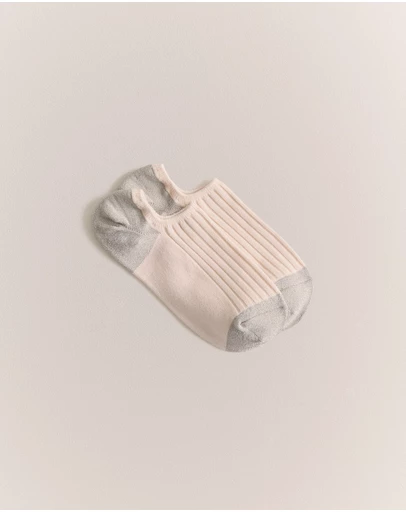 Trenery - Low Cut Rib Sock in Birch