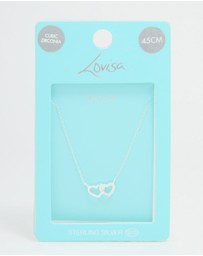 Lovisa - Sterling Silver Heart Link Necklace