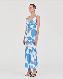 FRIEND of AUDREY - Evelyn Cupro Panel Dress