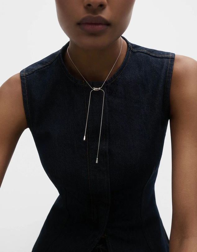 PDPAOLA - Rodeo Silver Slider Necklace