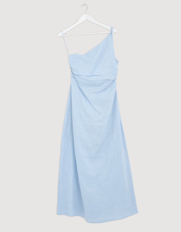 Revibe - Repaired AERE Lettie One Shoulder Maxi Dress - AU 10