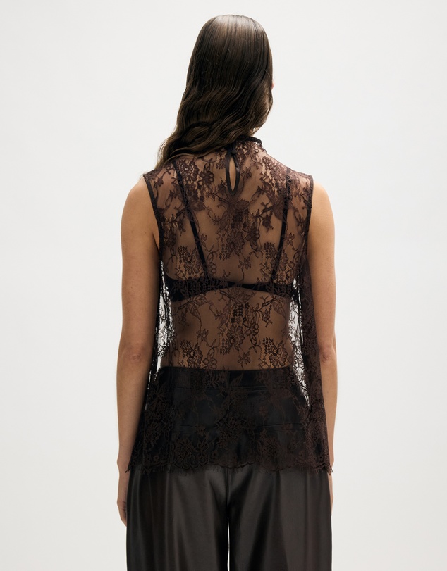 Minima Esenciales - Fenn Lace High Neck Top