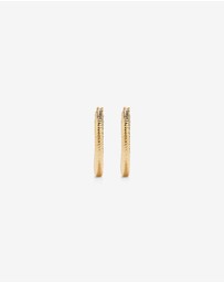 Michael Hill - Diamond-Cut Hoop Earrings in 18Kt Vermeil