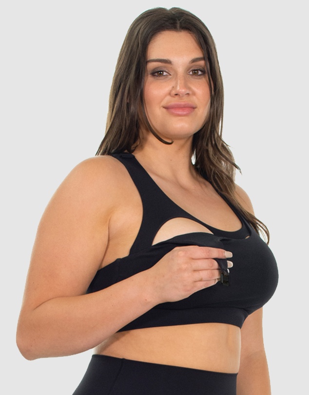 B Free Intimate Apparel - Maternity & Nursing Mesh Racer Back Sports Bra (B-C-D-DD-E) Cup