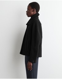 COS - Oversized Boiled-Wool Short Jacket