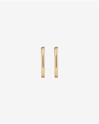 Michael Hill - Huggie Paperclip Earrings in 10kt Yellow Gold
