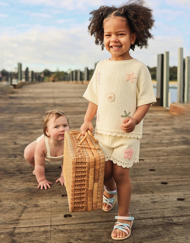 Kynd Baby - Crochet Short in Coconut