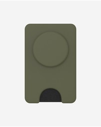 PopSockets - PopWallet+ MagSafe Softgoods Phone Wallet Card Holder+ Magnetic Adapter Ring