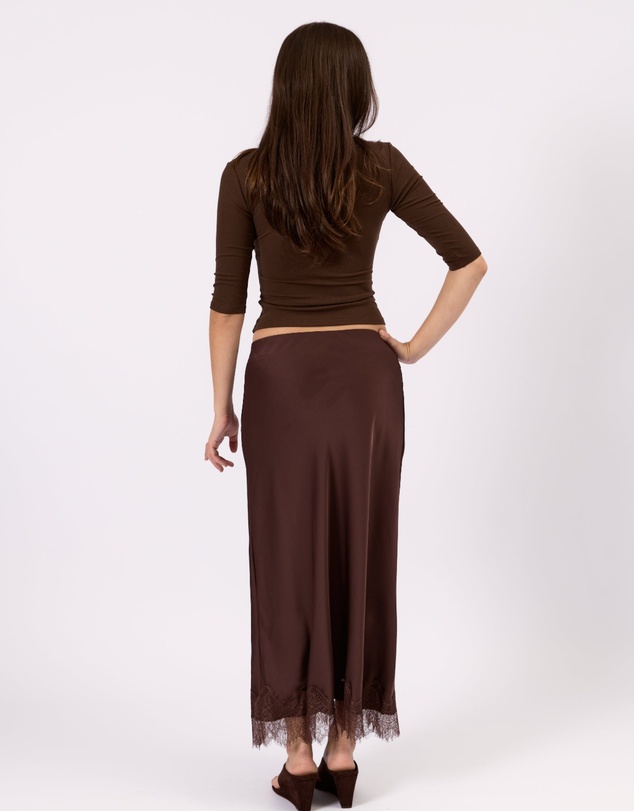 Style Addict - Valerie Satin Lace Skirt