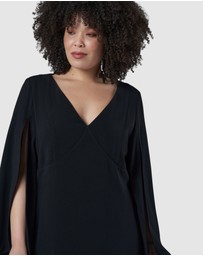 Pink Dusk by Curve Project - My Moment Cape Dress