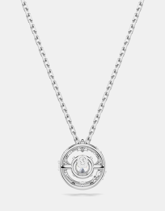 Swarovski - Constella Pendant, Round Cut, Dancing Stone, White, Rhodium Plated
