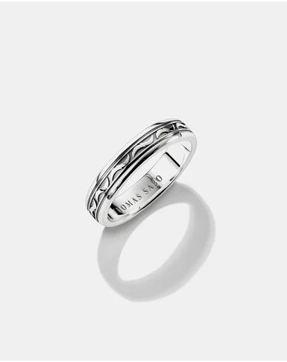 THOMAS SABO - THOMAS SABO Band Ring with Engraved Pattern