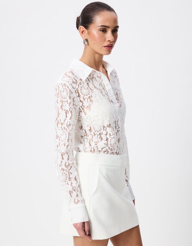 Tussah - Lace Satin Trim Shirt
