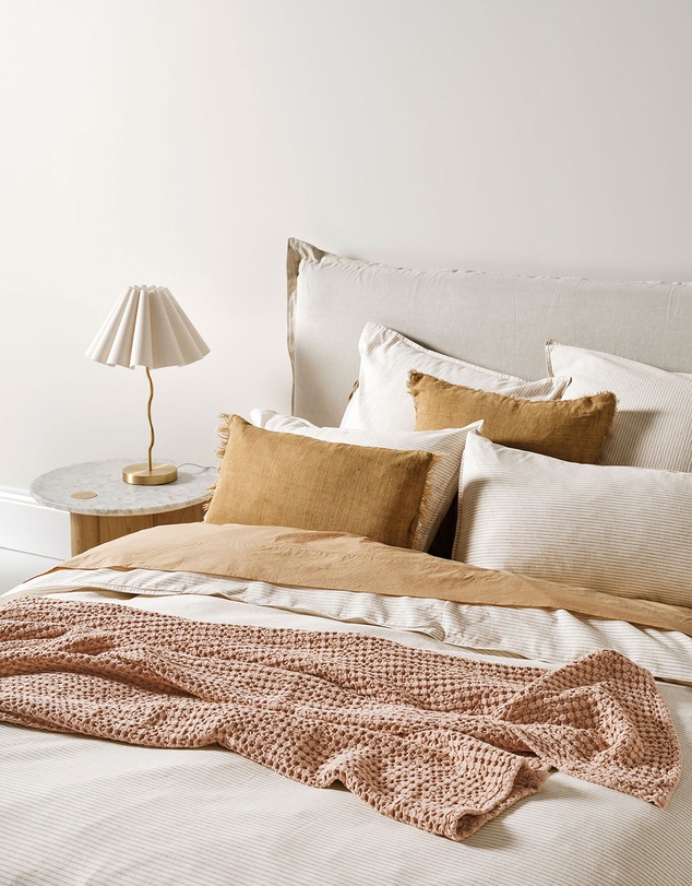 Aura Home - Chambray Mini Stripe Quilt Cover