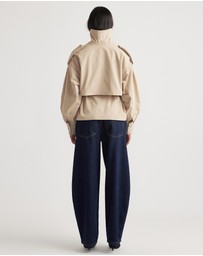 Decjuba - Lila Cropped Trench Coat