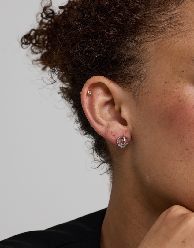 Michael Hill - Heart Infinitas Earring with 0.12 Carat TW of Diamonds in Sterling Silver