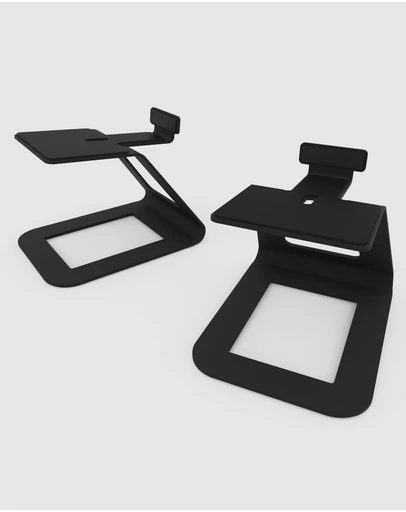 iWorld - Kanto SE6 Elevated Desktop Speaker Stands for Large Speakers - Pair, Black