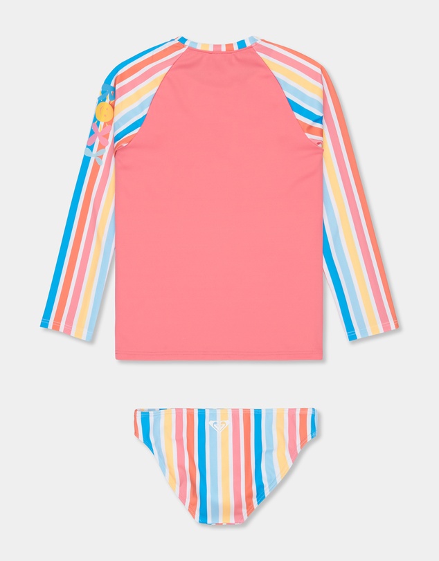 Roxy - Girls 8 to 16 Holy Stripe Long Sleeve Rash Vest