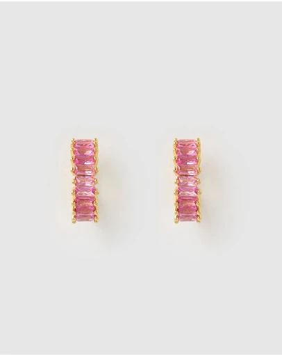 Izoa - Celine Huggie Earrings