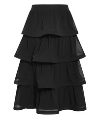 City Chic - Plus size Bianka Tiered Skirt - black