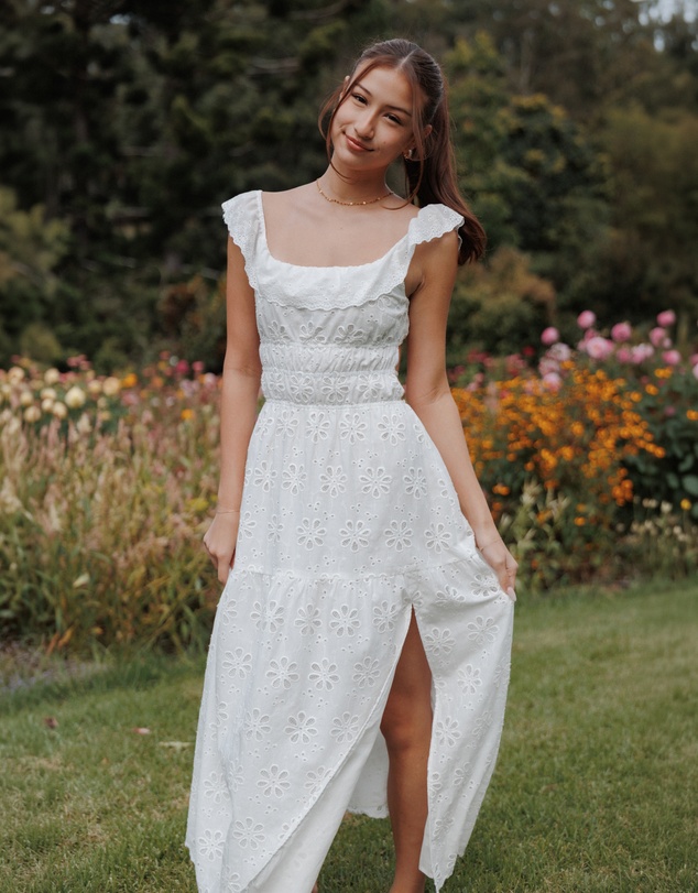 Petal & Pup - Elwyn Maxi Dress - White Broderie